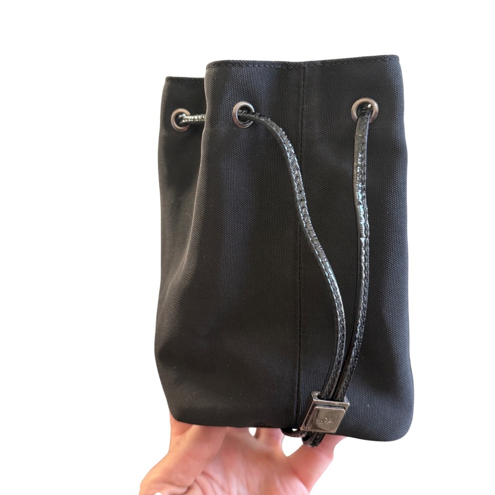 Vintage Gucci Black Canvas Drawstring Pouch Bag - Serial 039-0973 Tom Ford Era - Picture 3 of 11